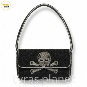 Handcrafted in India Halloween Skull Beaded Bag Viral TikTok Rare